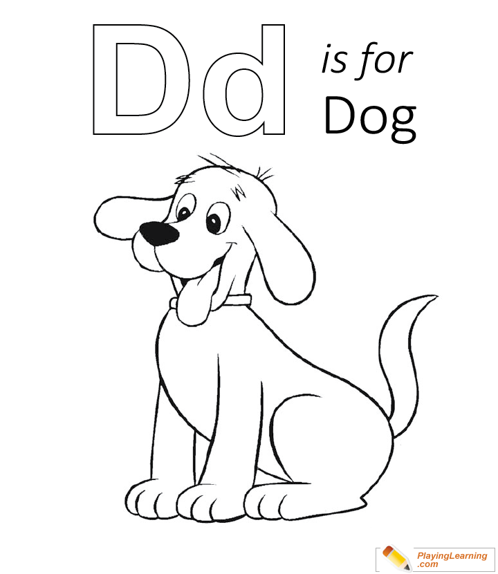 Download D Is For Dog 01 Coloring Page | Free D Is For Dog Coloring ...