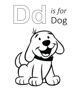 D is for Dog  Printable for kids