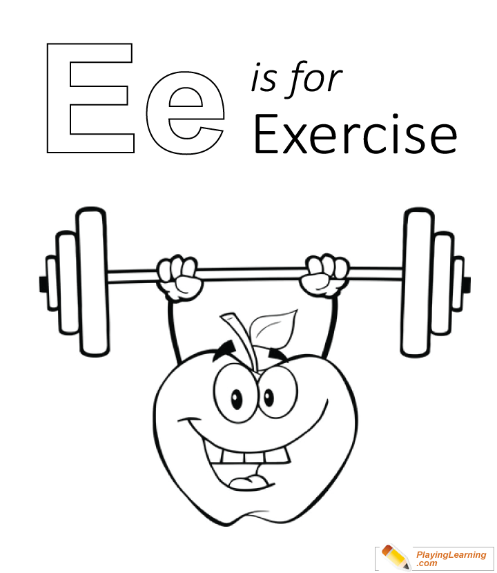 exercise coloring pages for kids