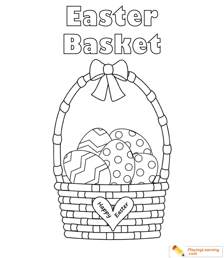 coloring pages easter baskets