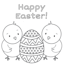 Easter coloring page  for kids