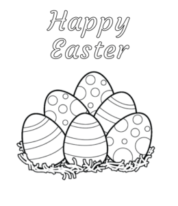 Easter eggs coloring page  for kids