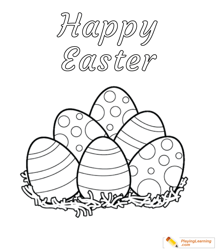 Easter Eggs Coloring Page  for kids