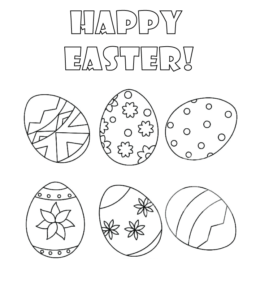 Easter eggs coloring page  for kids