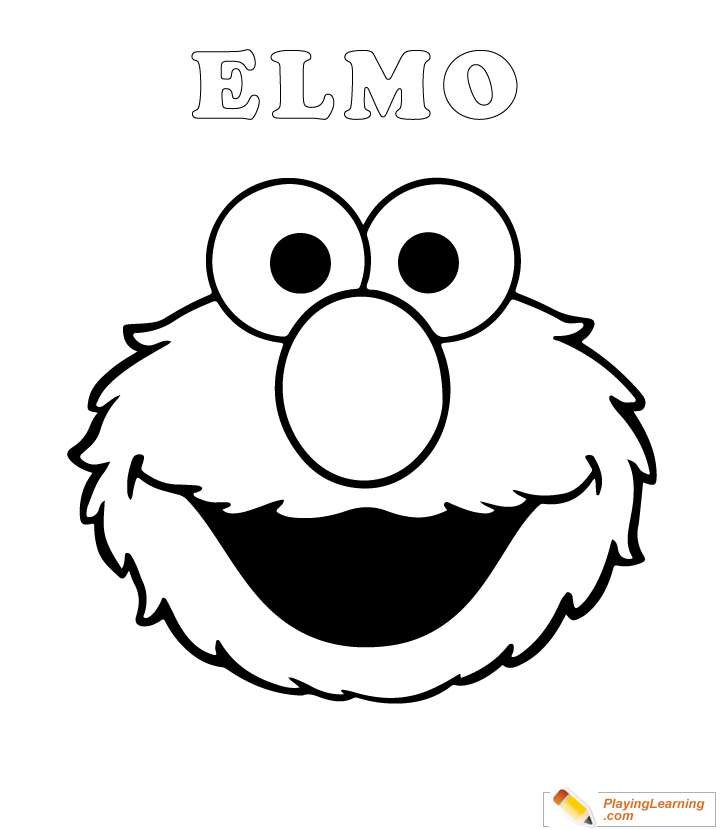 Easy Elmo Coloring Page 01 | Free Easy Elmo Coloring Page