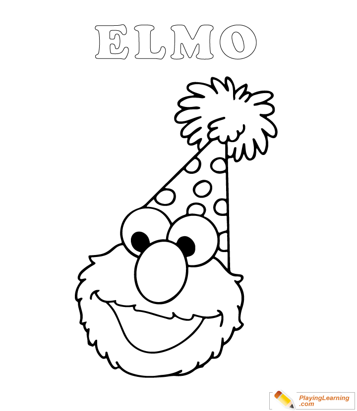 Easy Elmo Coloring Page 03 | Free Easy Elmo Coloring Page