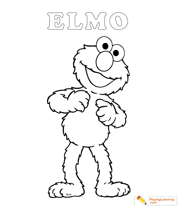 Easy Elmo Coloring Page 05 | Free Easy Elmo Coloring Page
