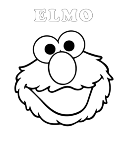 Easy Elmo Coloring Page 6 for kids