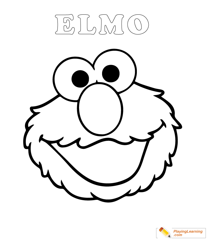 Easy Elmo Coloring Page 06 | Free Easy Elmo Coloring Page