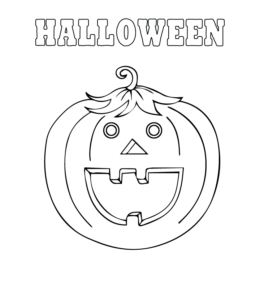 Easy Halloween Coloring Page 2 for kids