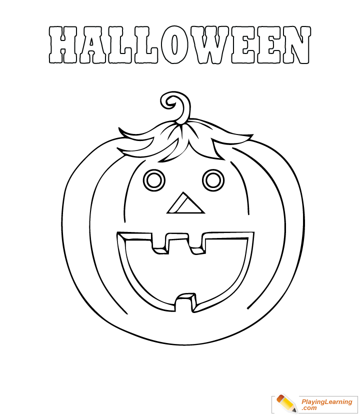 Easy Halloween Coloring Page 02 | Free Easy Halloween Coloring Page