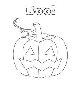 Easy Halloween Coloring Page 3 for kids