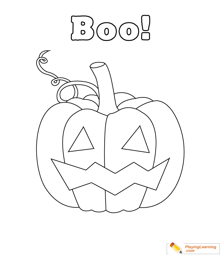 Easy Halloween Coloring Page 03 | Free Easy Halloween Coloring Page