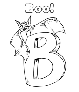 Easy Halloween Coloring Page 4 for kids
