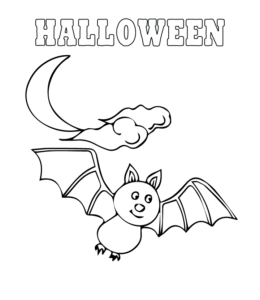 Easy Halloween Coloring Page 5 for kids