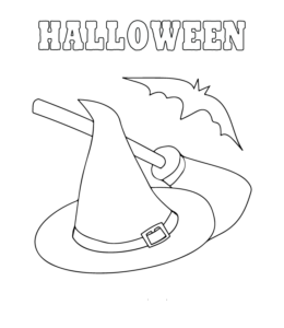 Easy Halloween Coloring Page 9 for kids