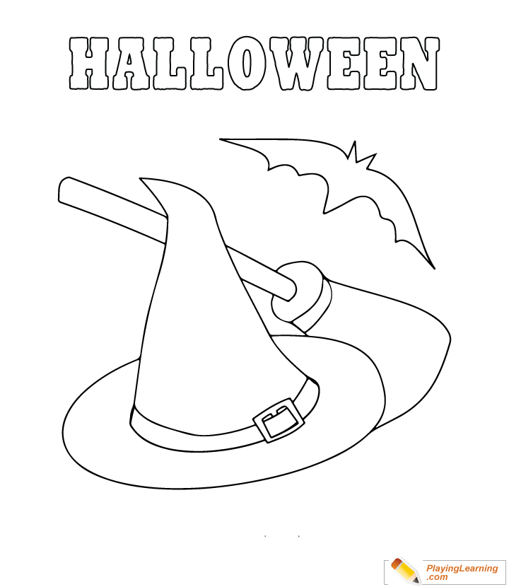 Easy Halloween Coloring Page  for kids