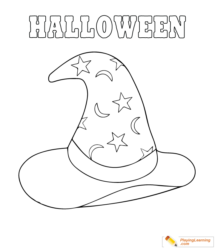 Easy Halloween Coloring Page  for kids