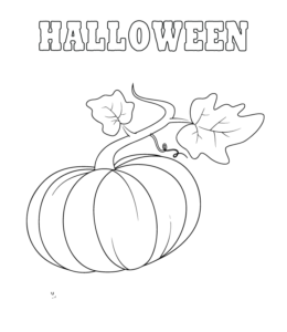 Easy Halloween Coloring Page 11 for kids