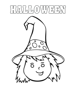 Easy Halloween Coloring Page 13 for kids