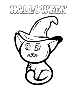 Easy Halloween Coloring Page 15 for kids