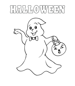 Easy Halloween Coloring Page 19 for kids