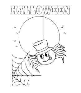 Easy Halloween Coloring Page 20 for kids