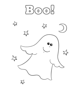 Easy Halloween Coloring Page 25 for kids