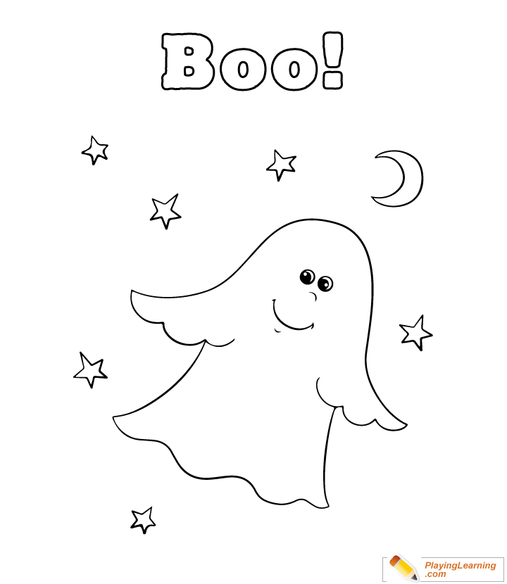 Easy Halloween Coloring Page  for kids