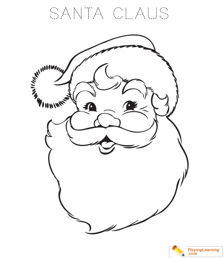 Easy Santa Claus Coloring Page 03 Free Easy Santa Claus Coloring Page