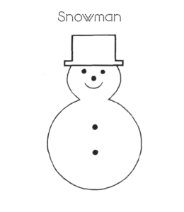 childrens coloring pages snowman shape