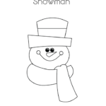 Snowman coloring image