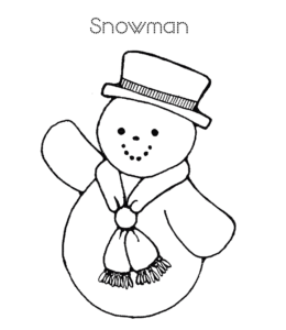 Easy snowman coloring page 11 for kids