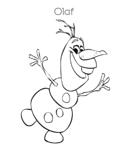 Olaf Snowman coloring page  for kids