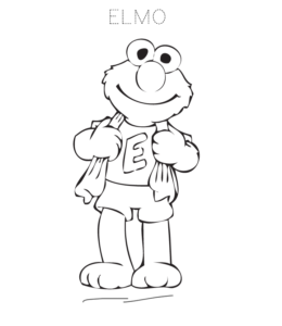 Sesame Street Elmo Coloring Printable 2 for kids