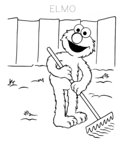 Sesame Street Elmo Coloring Page 7 for kids