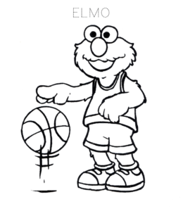 Sesame Street Elmo Coloring Page 8 for kids