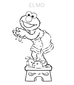 Sesame Street Elmo Coloring Page 10 for kids