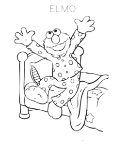 Sesame Street Elmo Coloring  Clipart 12 for kids