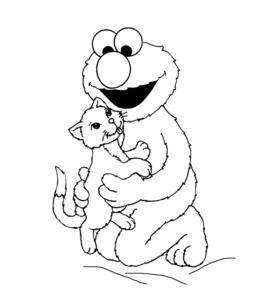 Sesame Street Elmo and Friends Coloring Sheet 3 for kids
