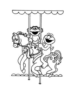 Sesame Street Elmo and Friends Coloring  Image 7 for kids