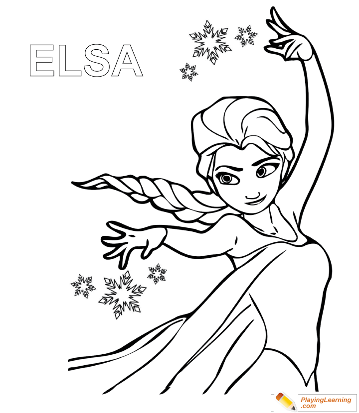 Elsa Coloring Page  for kids
