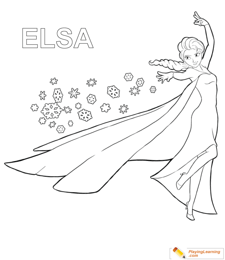 Elsa Coloring Page 03 | Free Elsa Coloring Page