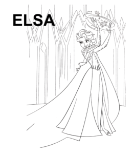 ice castle frozen coloring page