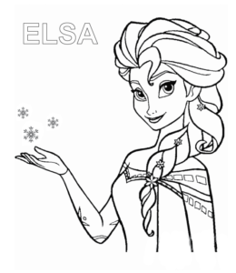 Frozen Movie Elsa coloring page for kids