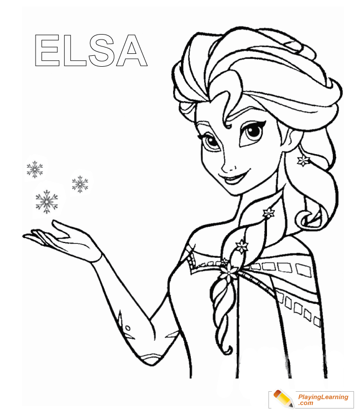 Elsa Coloring Page 07 | Free Elsa Coloring Page
