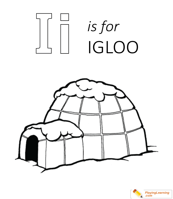 Eskimo Igloo Coloring Page 02 | Free Eskimo Igloo Coloring ...