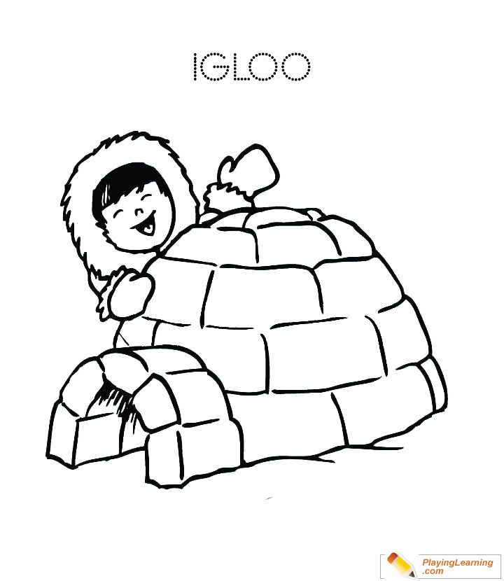 Download Igloo Sheet 10 Coloring Pages