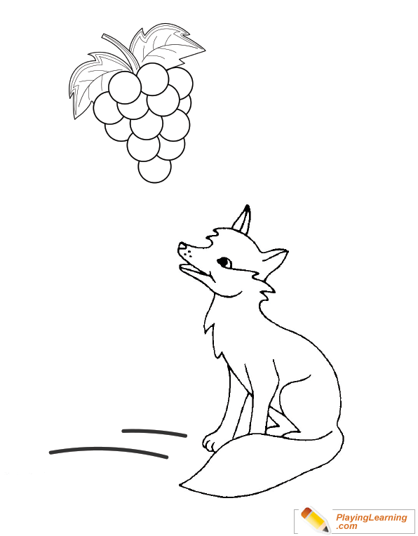 fox and grapes story with pictures