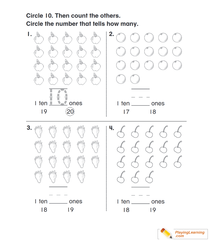 First Grade Counting And Writing Number Worksheet  for kids